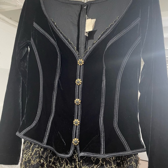 Vintage 1990s Stunning Tadashi Floor Length Long Sleeve Gown 14 - Picture 13 of 15